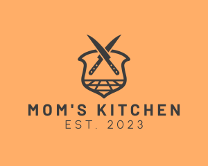 Kitchen Knife Crest logo design