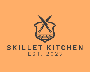 Kitchen Knife Crest logo design