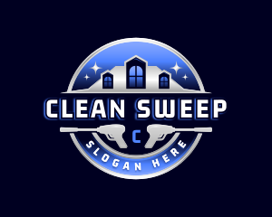 Pressure Washer Cleaning logo design