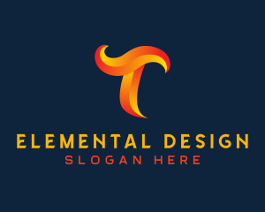 Heat Element Letter T logo
