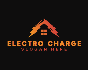 Electrical Lightning House logo design