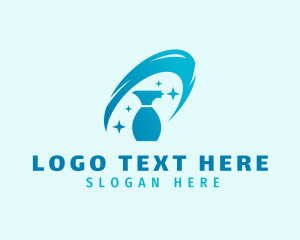 Blue Spray Bottle Cleaner logo