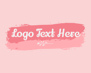 Pastel Floral Cosmetics Wordmark logo