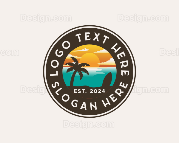 Beach Vacation Holiday Logo