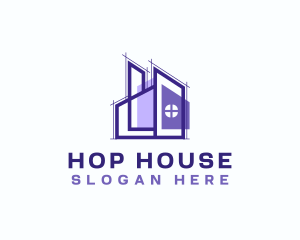 House Building Construction logo design