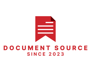 Modern Document Bookmark  logo