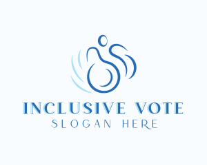 Wheelchair Disability Support logo design