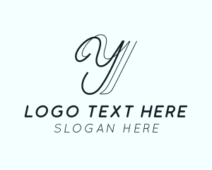 Business Calligraphy letter Y logo