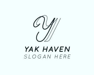 Business Calligraphy letter Y logo design