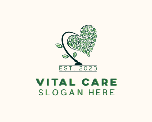 Heart Tree Leaves Logo