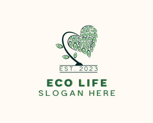 Heart Tree Leaves logo design