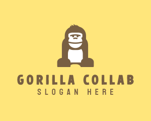 Ape Gorilla Animal logo design