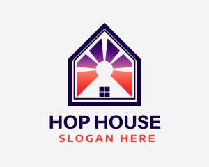 House Sunset Construction logo design