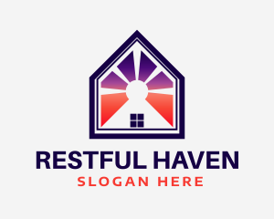 House Sunset Construction logo design