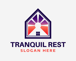 House Sunset Construction logo design