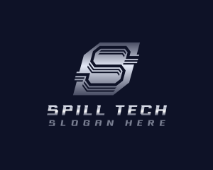 Industrial Tech Letter S logo design