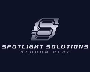 Industrial Tech Letter S logo design