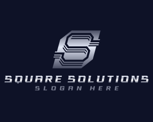 Industrial Tech Letter S logo design