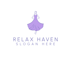 Feminine Purple Dress Logo