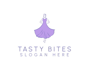 Feminine Purple Dress Logo