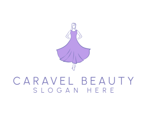 Feminine Purple Dress logo design