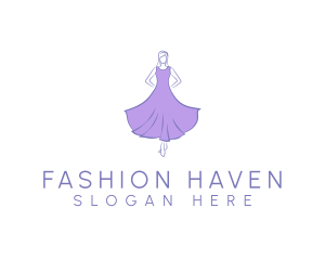 Feminine Purple Dress logo design