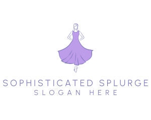 Feminine Purple Dress logo design