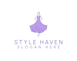 Feminine Purple Dress logo design