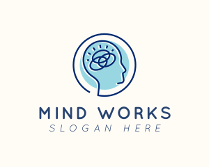 Human Brain Think logo design