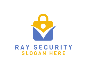 Padlock Person Security logo design