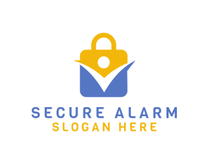 Padlock Person Security logo design