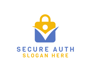 Padlock Person Security logo design