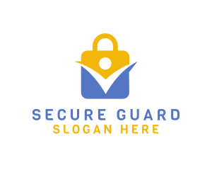 Padlock Person Security logo design
