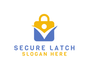 Padlock Person Security logo design