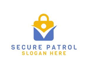 Padlock Person Security logo design