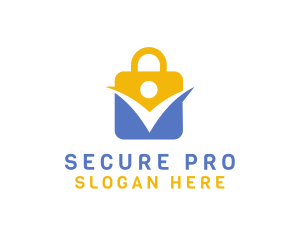 Padlock Person Security logo design