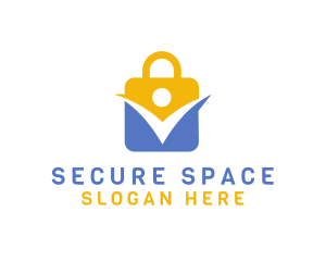 Padlock Person Security logo design