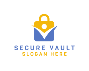 Padlock Person Security logo design