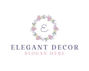 Flower Garland Wedding Planner logo design