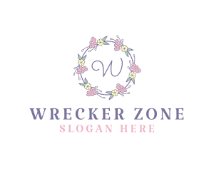 Flower Garland Wedding Planner logo design