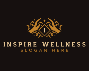 Hand Floral Wellness logo design