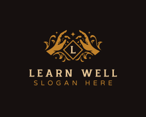 Hand Floral Wellness logo design