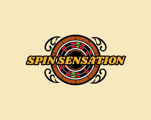 Casino Roulette Gambling logo design