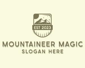 Mountain Hiker Peak logo design