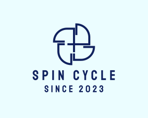 Modern Pinwheel Windmill logo