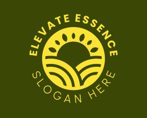 Farm Sun Landscape  Logo