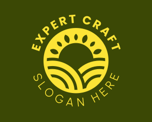 Farm Sun Landscape  logo design