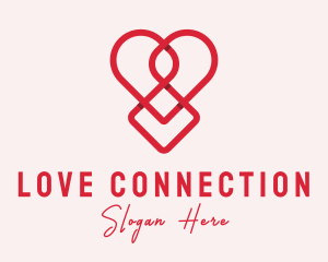 Romance Love Heart logo design