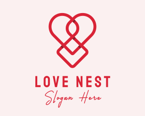 Romance Love Heart logo design