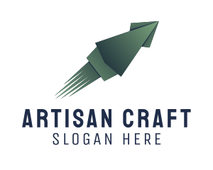Squid Origami Craft logo design